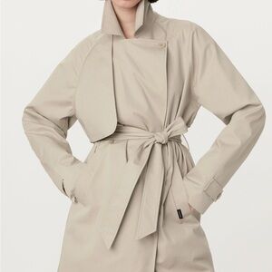 NWT Frank & Oak The Long Trench Coat in Light Beige